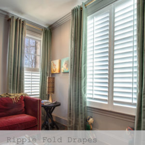 Ripple Fold Drapes on Frensh Return Rod by Marcelle Guilbeau
