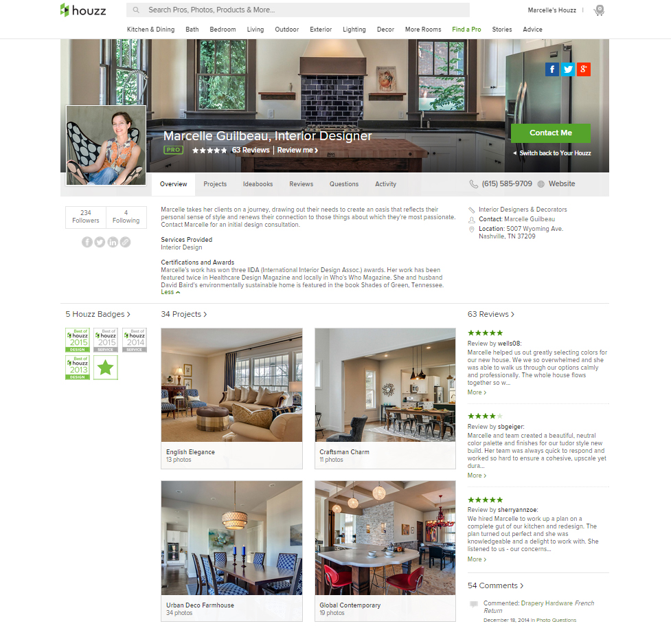 Marcelle Guilbeau - Best of Houzz 2015 profile