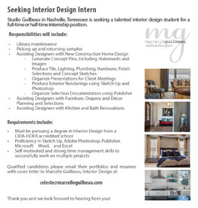 Interior Design Internship