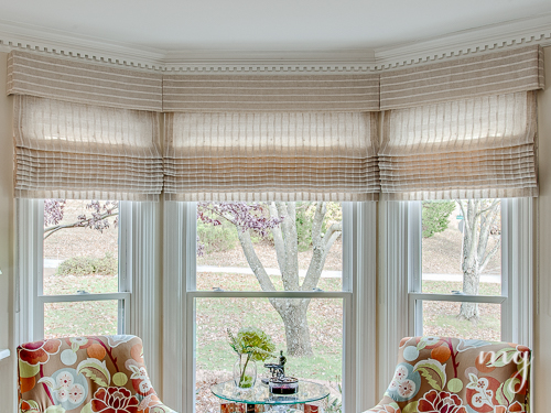 Natural Linen Straight Roman Shade