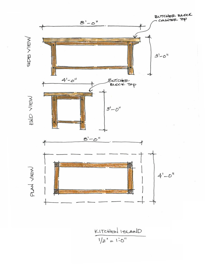 Interior Design Sketch - Custom Furniture