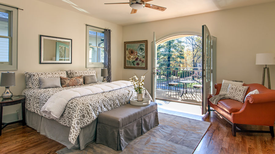 Bedroom lounging area