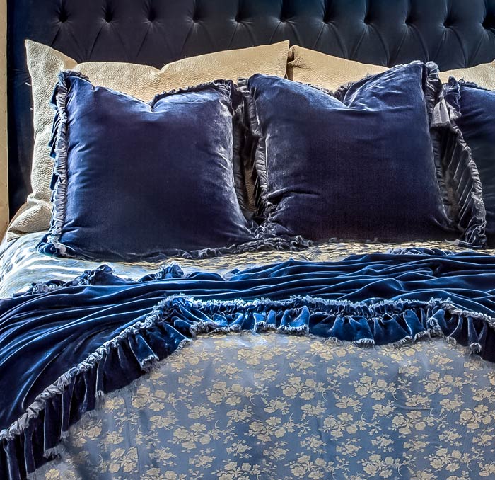 Blue Velvet Pillows