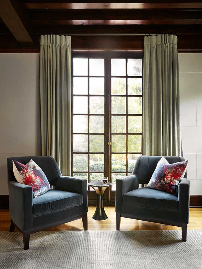 Lockeland Springs Home Tour Sapphire Blue Chairs