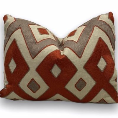 Jacquelien Embroidered Western Ruffled Flange 12x16 Throw Pillow Union Rustic