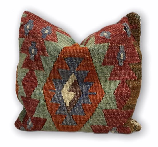 Canvello Vintage Hand Knotted Turkish Kilim Pillow - 20x 20