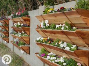 Astaneh Self Watering Wood Wall Planter