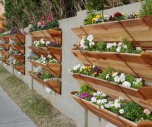 Astaneh Self Watering Wood Wall Planter